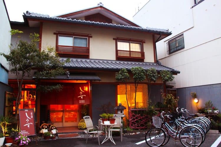 A traditional Japanese inn or ryokan