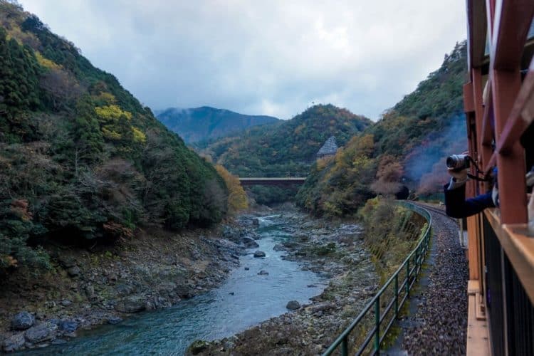View of the Hozugawa River from the train